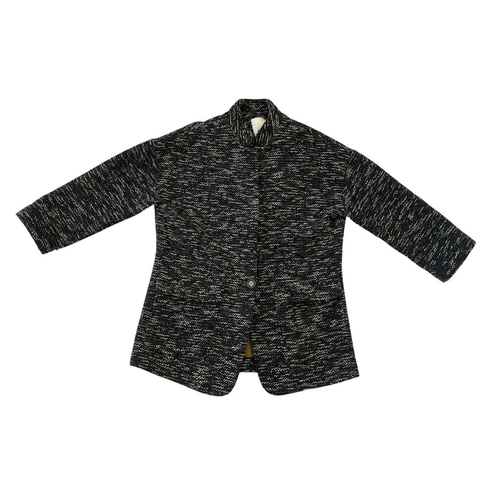 Anthropologie Elevenses Black Blazer Jacket Womens Medium Career Quiet Luxury